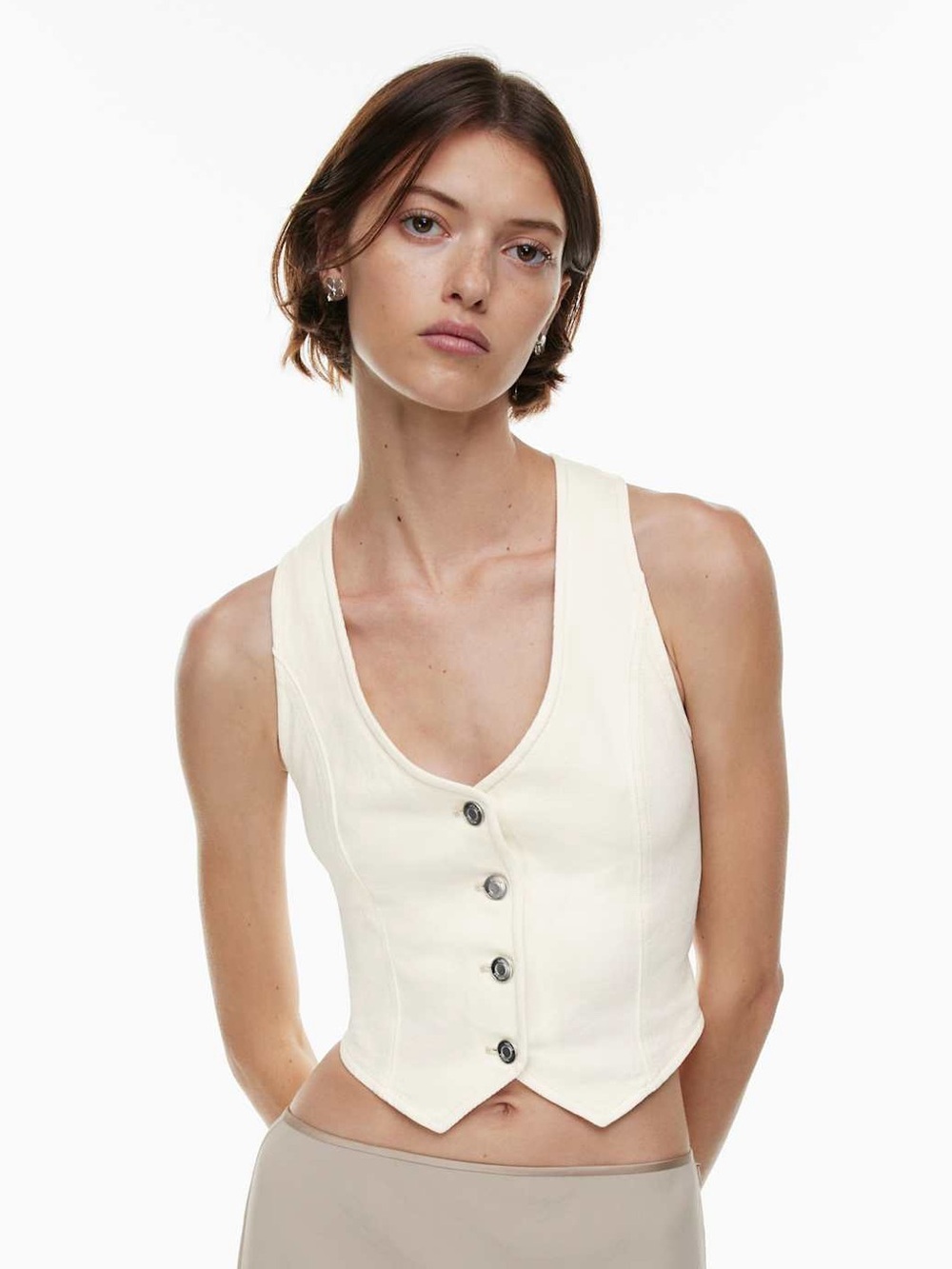Aritzia Wilfred Charisma Vest in Light Birch